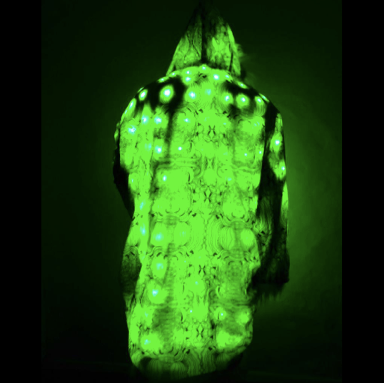 Thumbnail: RGB Light Up Fur Coat - Artist Interior - FreeRolando Skull Mandala
