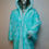 Thumbnail: Aqua Psychedelic Faux Fur Light Up Coat with Backpack Option