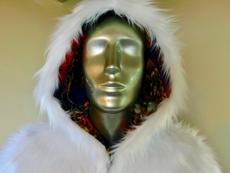 Thumbnail: Babes and Space Monsters Light Up LED faux Fur Coat