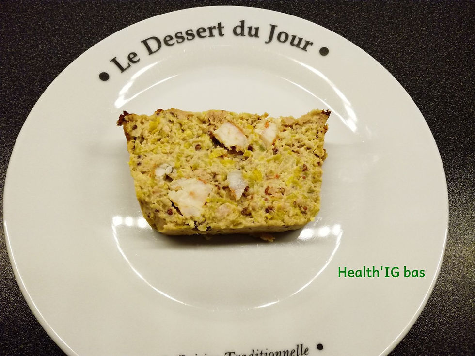 Terrine thon poireau crevettes IG bas, sans lactose & sans gluten
