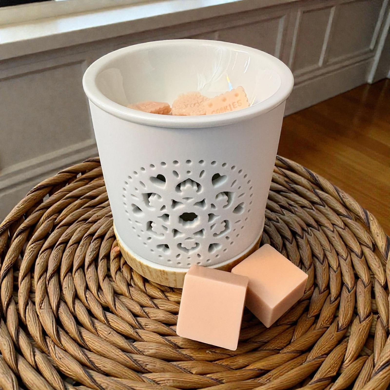 Quemador de esencias y wax melts Rosetón