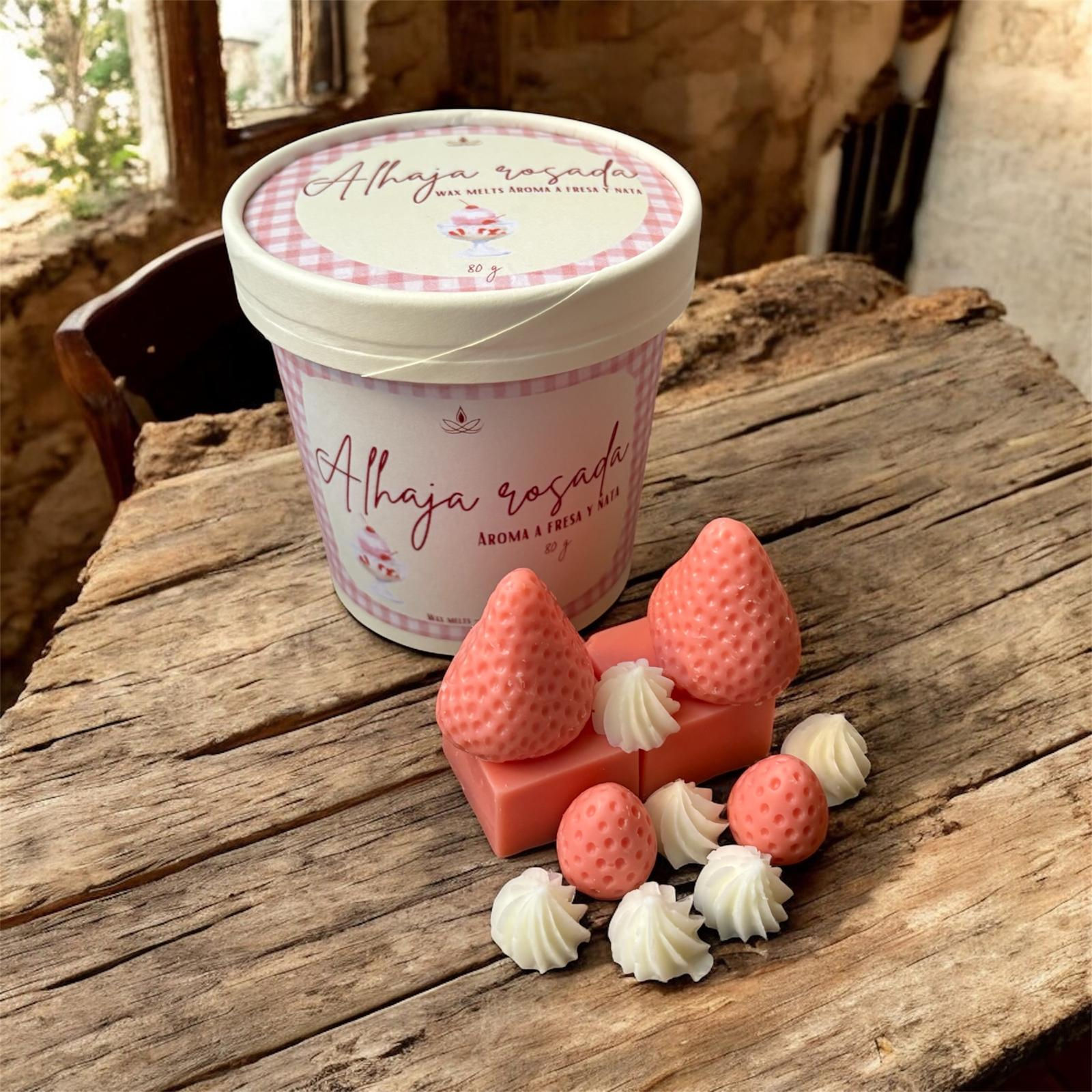 Wax Melts Alhaja Rosada - Aroma a fresa y nata