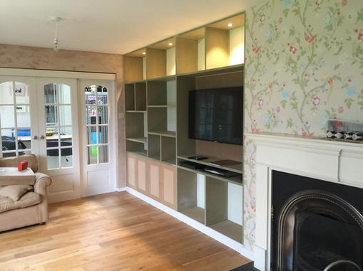 Photo of custom tv unit installation