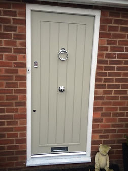 Photo of front door installation