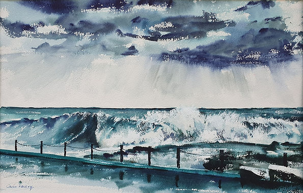 Mahon Pool Maroubra - sold | Watercolor