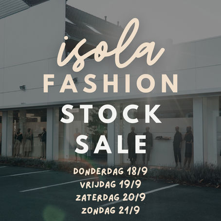 Stockverkoop 18 september tot en met 21 september