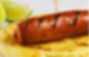 Chorizo con arepa.