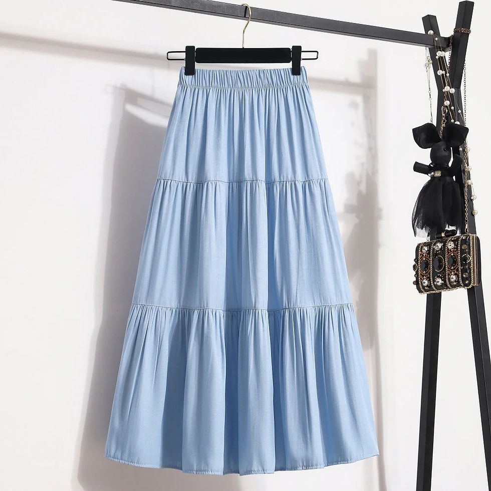 Thumbnail: Women's summer fashion temperament tide with high waist skirt loose and thin a l