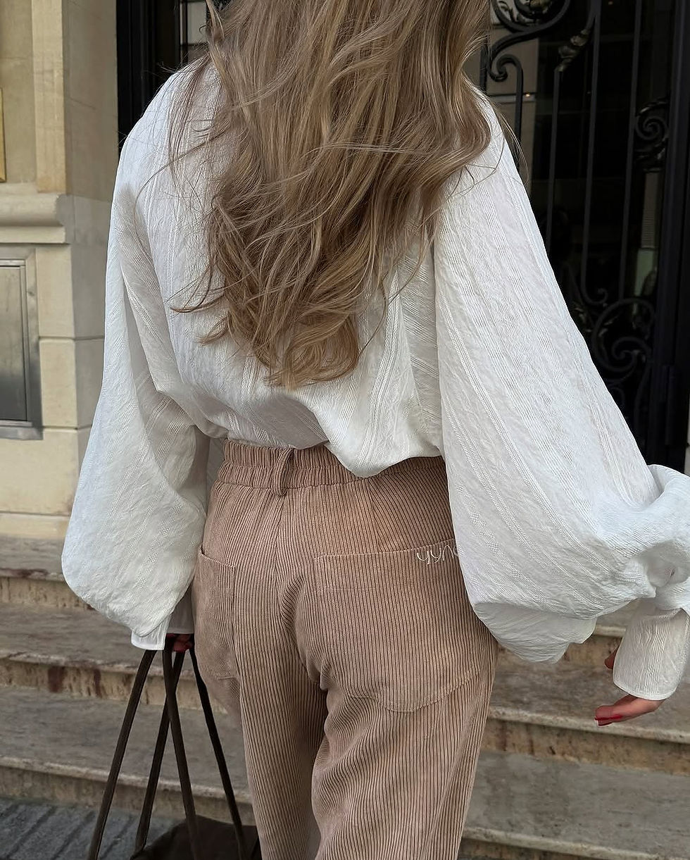 Thumbnail: 2026 Spring New Oversize White Shirt Women Long Sleeve Button up Minimalist 100%