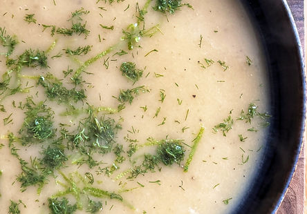 Leek & Potato Soup with Lime & Dill