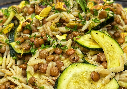 Orzo with Lentils & Zucchini