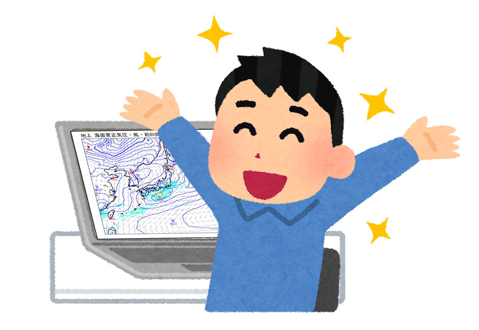 自分で天気図が描けて喜んでいる人