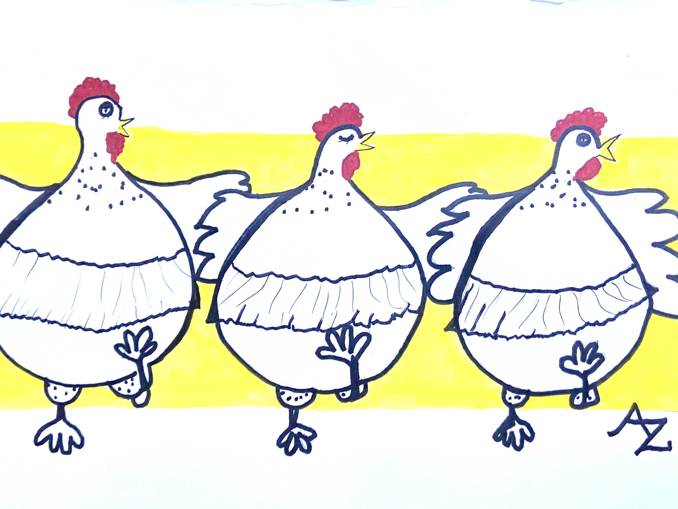 Funky Chickens - Ann Zanbilowicz