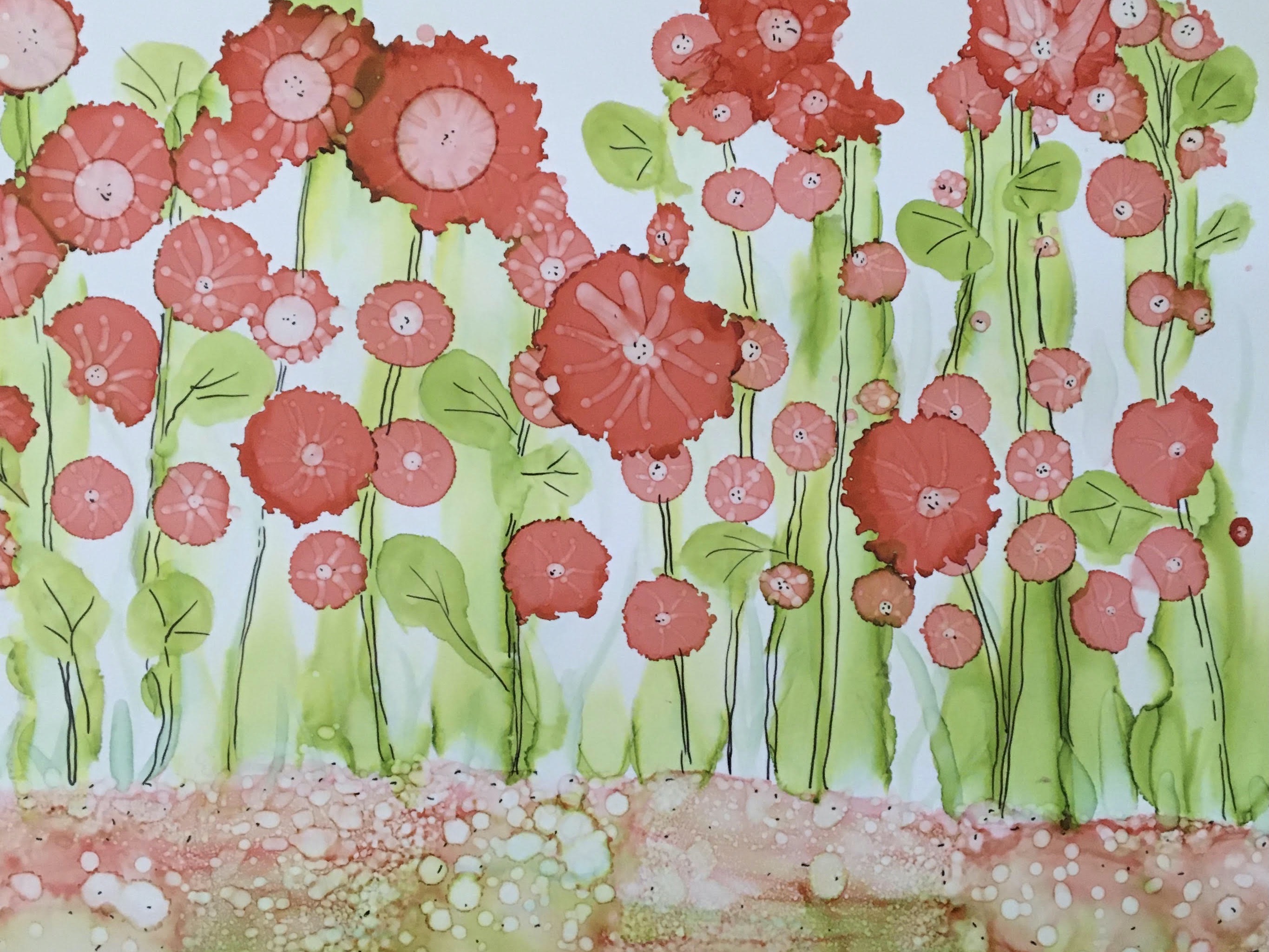 Daisies in Ink - Tina Manders
