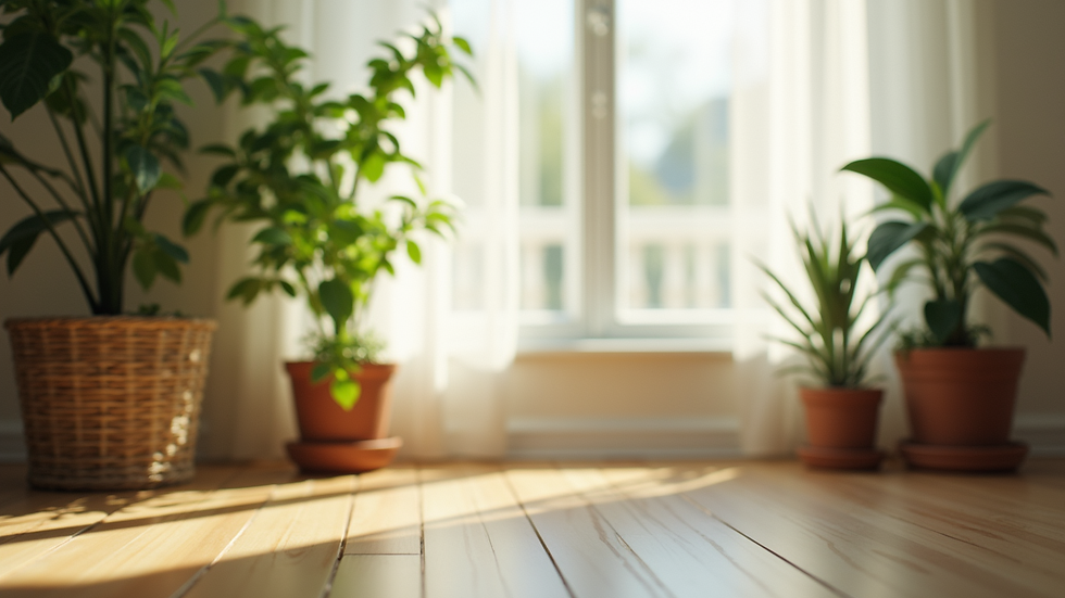 High angle view of a peaceful home environment