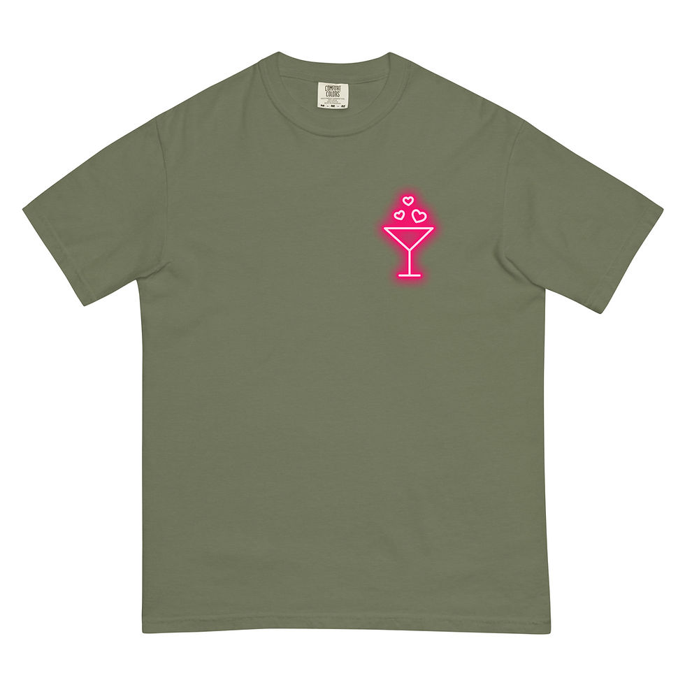 Thumbnail: image of Unisex Cocktail Image T-Shirt in moss