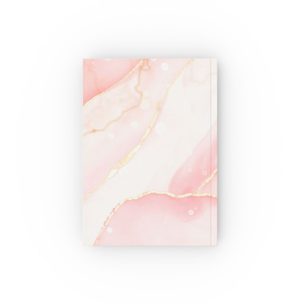 Thumbnail: Pink Marble Self-Care Journal view from the back