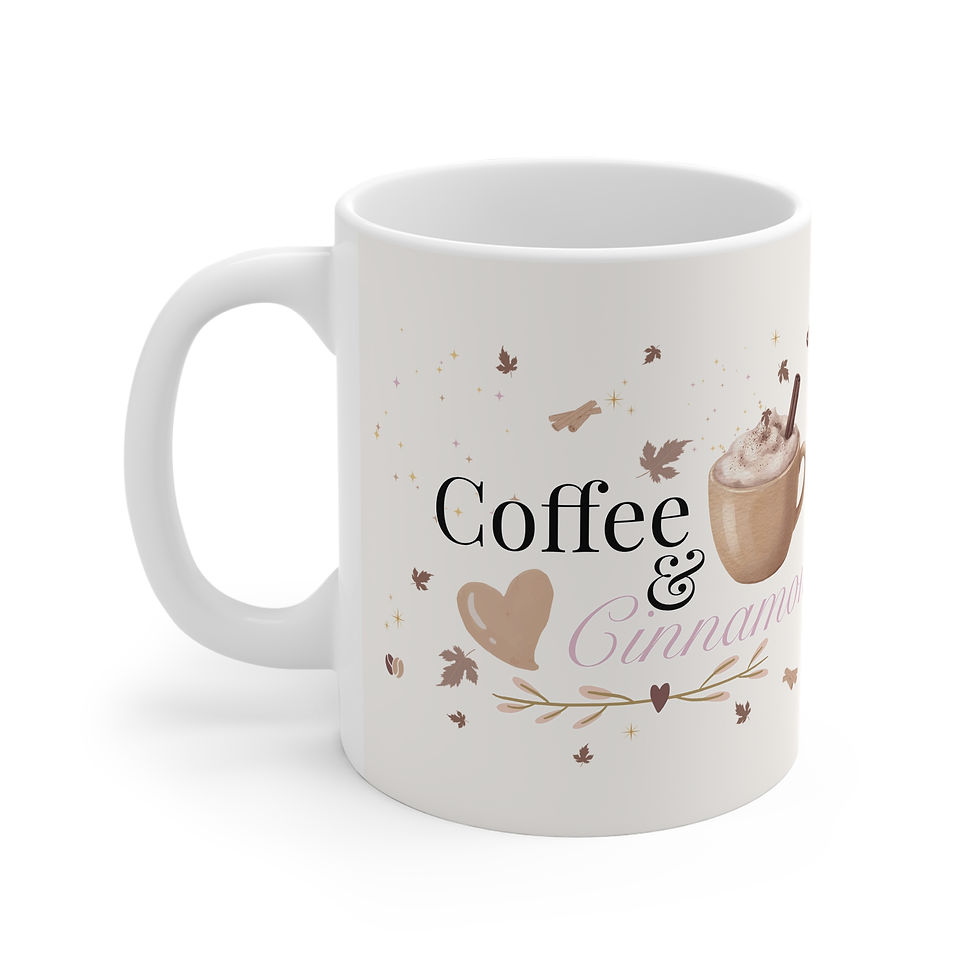 Thumbnail: Coffee & Cinnamon mug side view