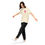 Thumbnail: image of Unisex Cocktail Image T-Shirt in ivory on a woman