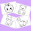 Thumbnail: Snapshot of 4 colouring pages from the Big & Bold "My First" Themed Printable Children's Colouring Book