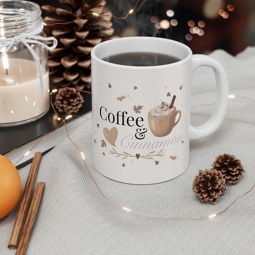 Thumbnail: Coffee & Cinnamon mug side view