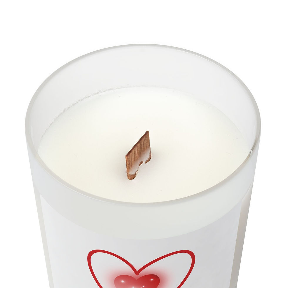 Thumbnail: Love Heart Frosted Glass Candle 11oz Scented Candle