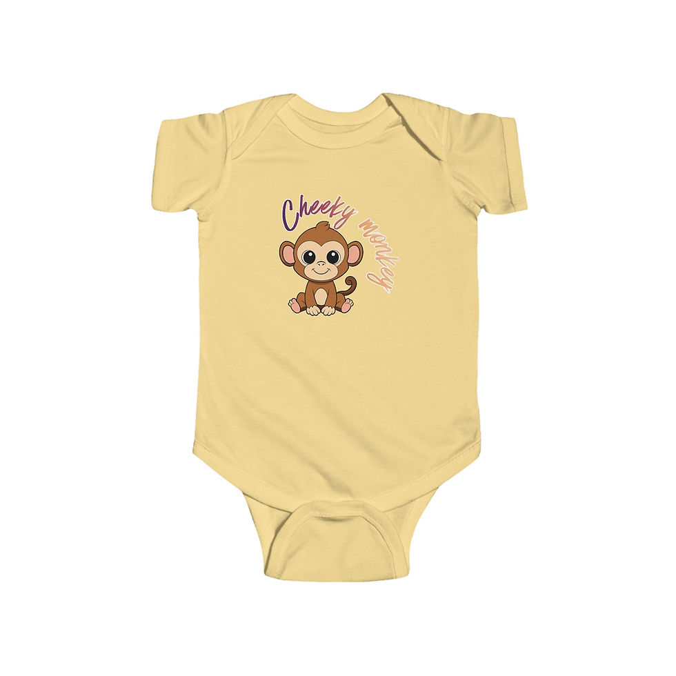 Thumbnail: "Cheeky Monkey" Infant Jersey Bodysuit