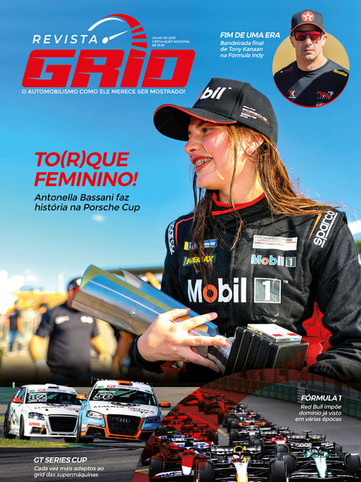 Revista GRID com Antonella Bassani, Mobil 1, e Porsche Cup
