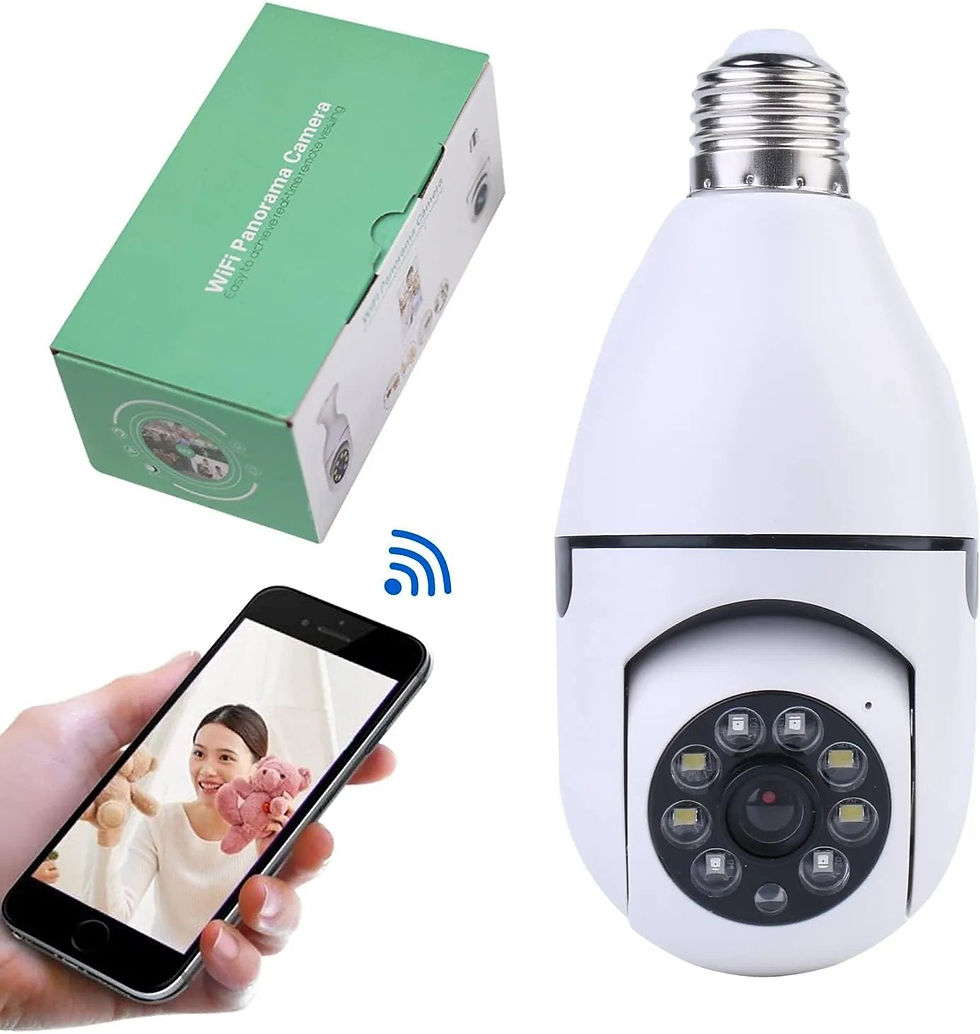 1080P light bulb camera with box and smartphone app control
