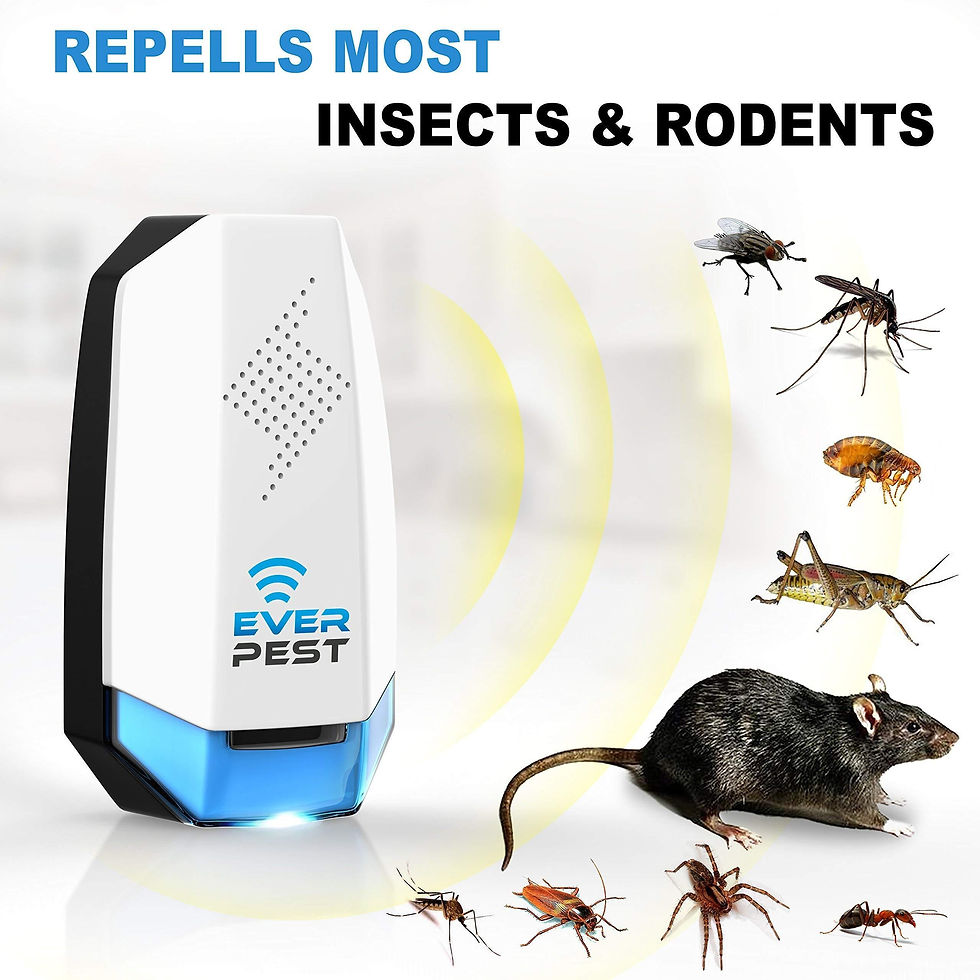 Ultrasonic pest control plug emitting waves against insects and rodents