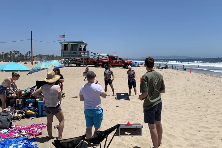 ETV lab on a casual day at the beach.