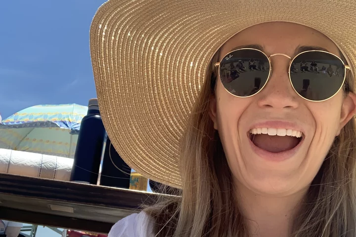 A casual shot of an ETV Lab member enjoying the day at the beach.