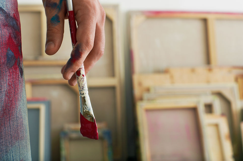 Painter's Hand Closeup