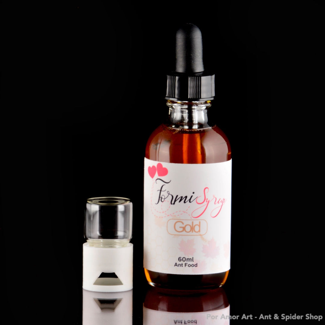 FormiSyrup Gold - liquid ant food bundled with a liquid tower feeder