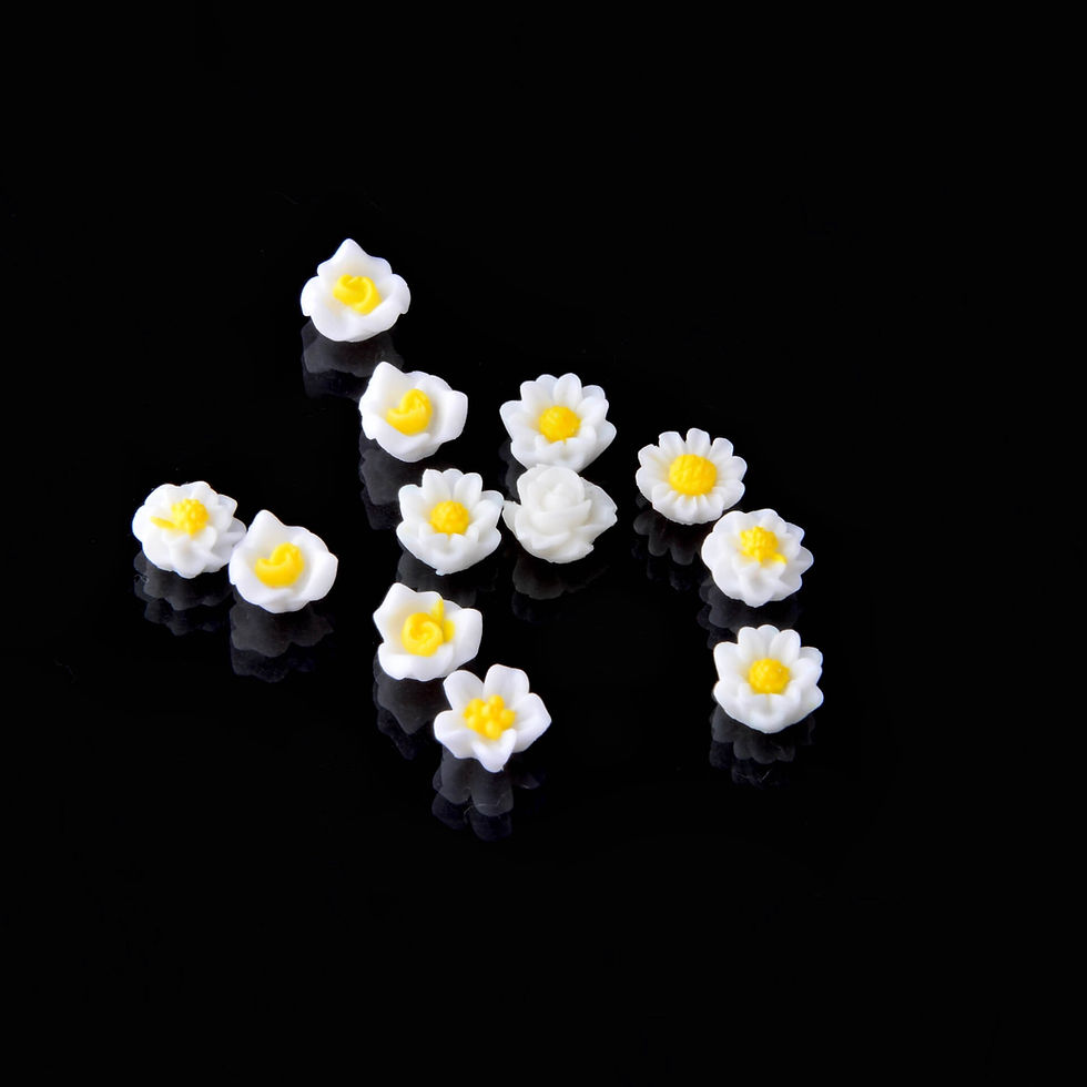 Thumbnail: Colorful mini flat-back flower resin charms for decorating jumping spider enclosures