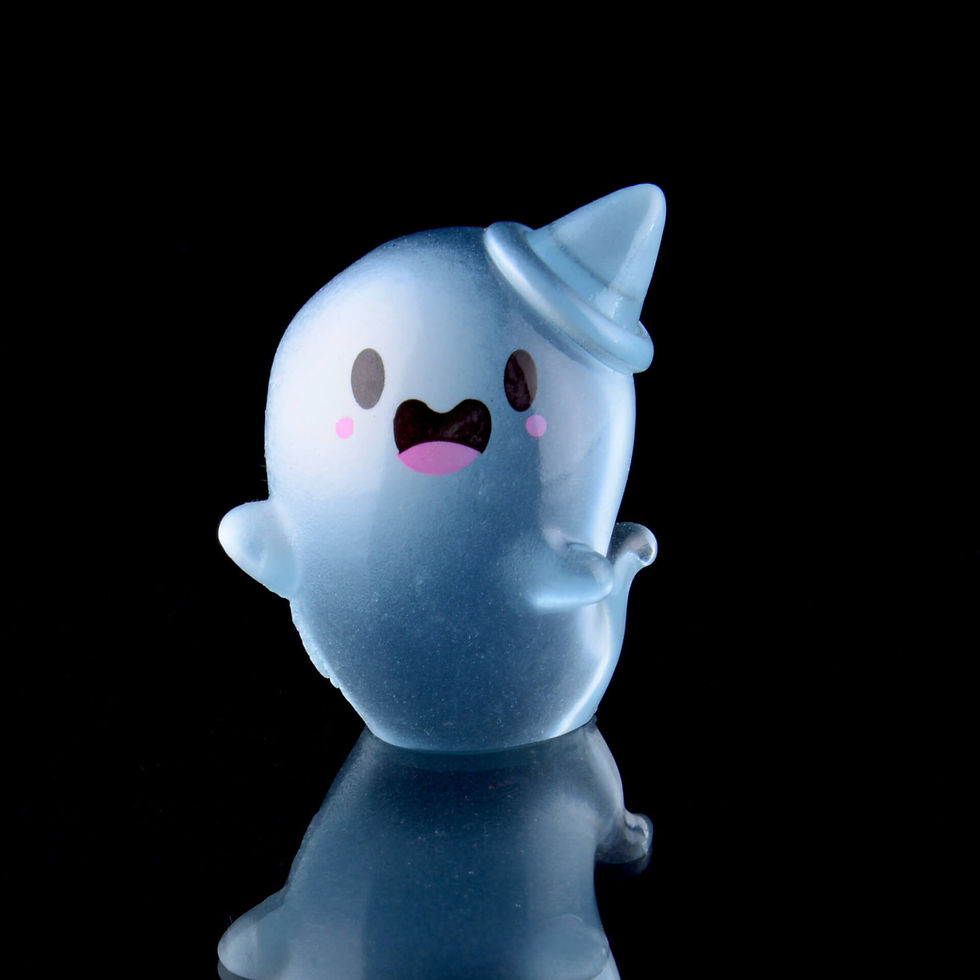 Thumbnail: Cartoon-style glowing ghost figures for Halloween-themed jumping spider terrariums