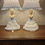 Thumbnail: Vintage Chalkware Boudoir Lamps (pair)