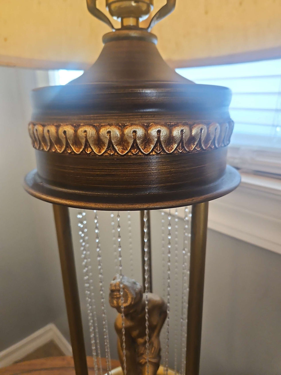 Thumbnail: MCM Tabletop Rain Lamp with Original Shade!