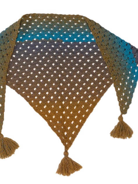 １ボール１５０gでストール無料編み図　