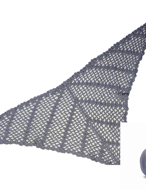 コットンカシミア素敵なプチショール　無料編み図ダウンロードできます。