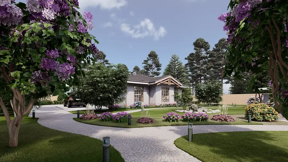 Миниатюра: Загородный дом - визуализация проекта