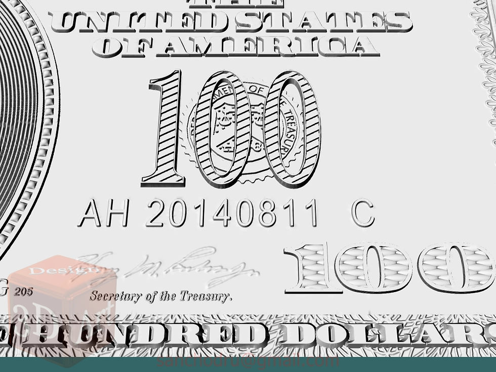 Миниатюра: 3D-STL model "100USD"
