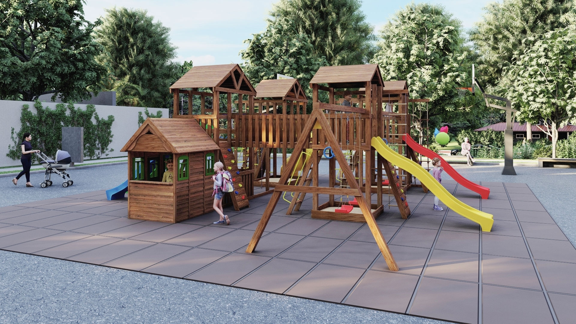 3d модель детского городка f76-5