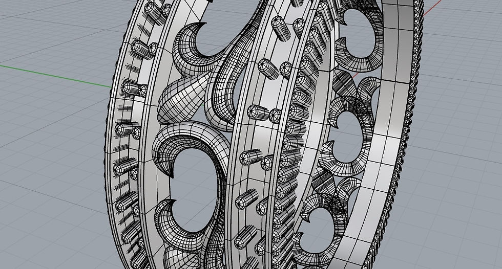 Миниатюра: Кольцо с орнаментом - 3D-модель.