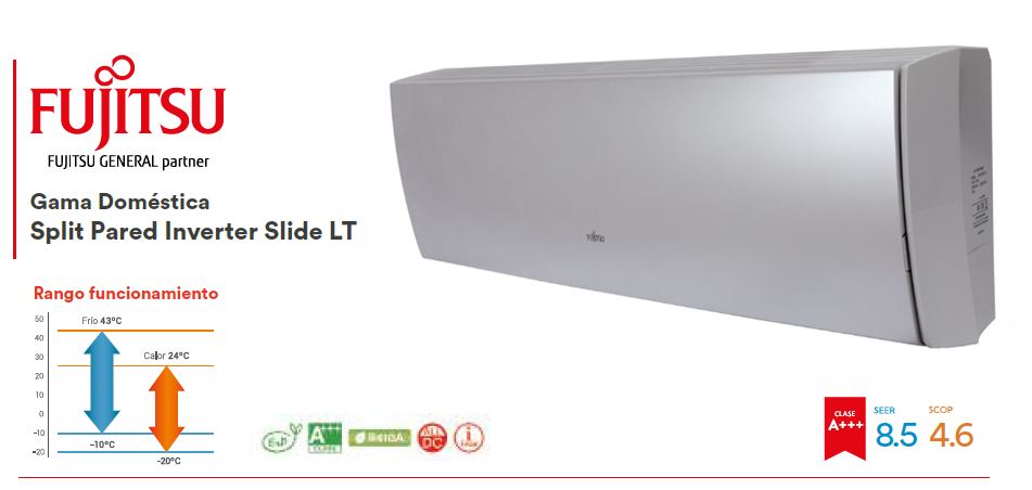 Miniatura: Inverter 12.000 BTU Split Muro Slide LT