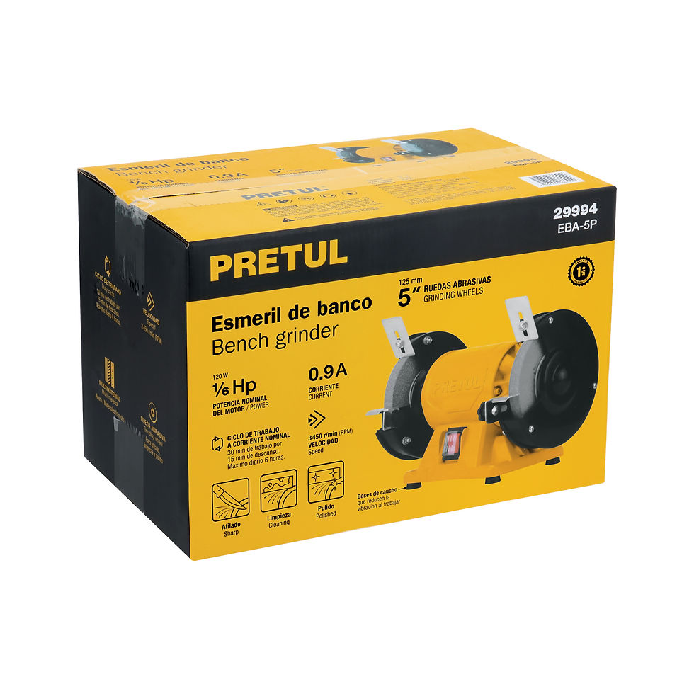 Miniatura: Esmeril de banco de 5" de 1/6 HP (120 W) Pretul EBA-5P