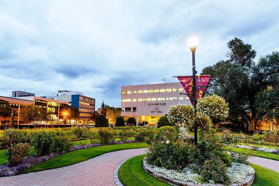 Summer---Downtown---City-Hall-Building-Looking-From-One-Of-The-Pathways-In-City-Hall-Park-