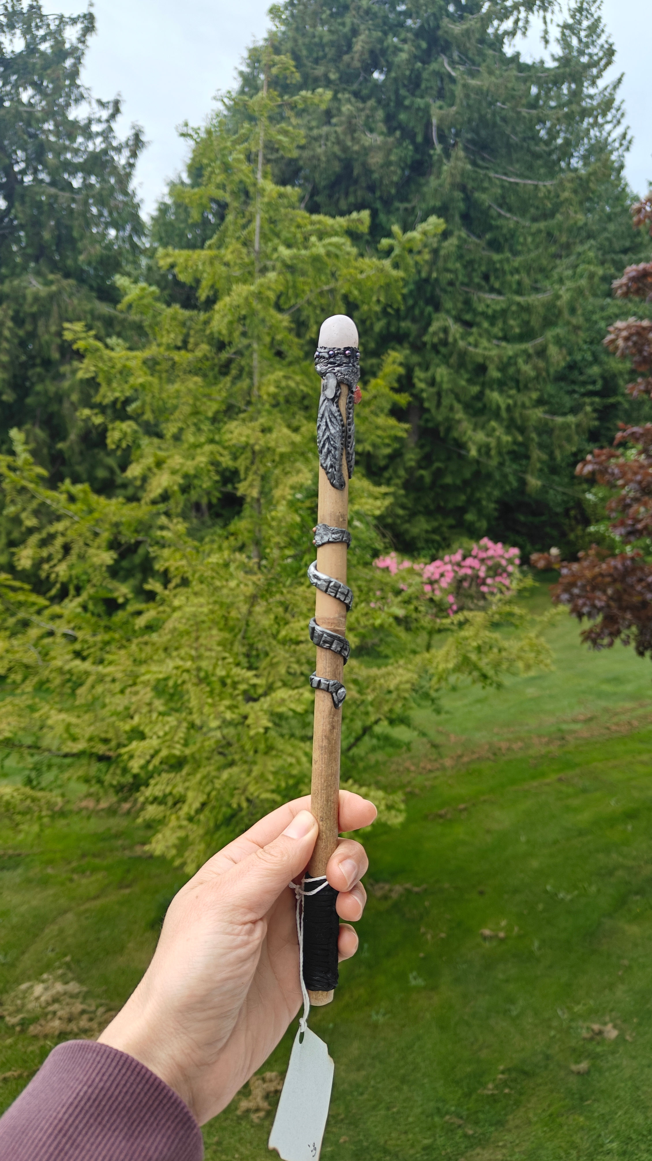Energy Wand, Handmade, Natural Genstones, Rose quartz, Healing, Channeled Art