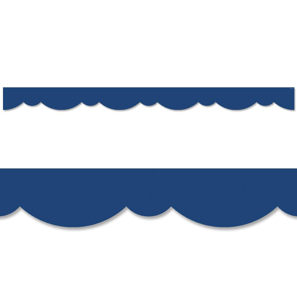BLUE STYLISH SCALLOPS BORDER