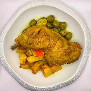 Poulet aux olives et pomme de terre